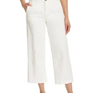 NWT Ella Moss Elegant White Wide-Leg Pants